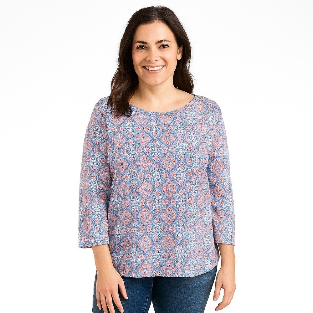 TALBOTS Medallion Top Size Petite S